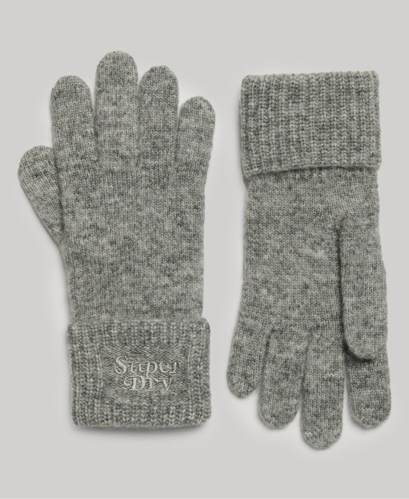 Rib Knit Glove - Grey Marle - Chillis & More NZ
