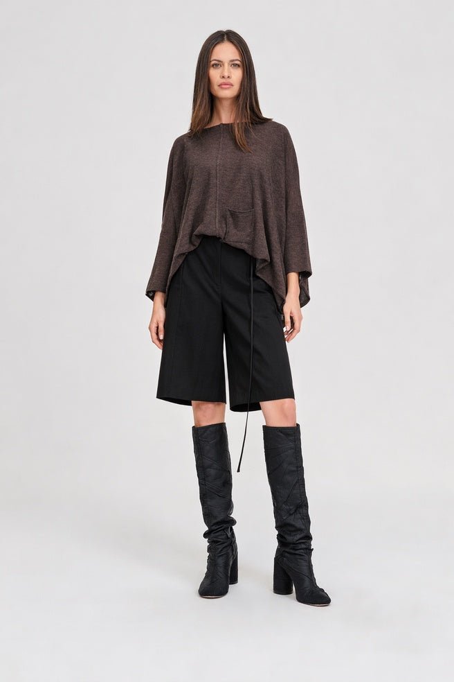 Ribbon Lucent Sweater - Chocolate - Chillis & More NZ