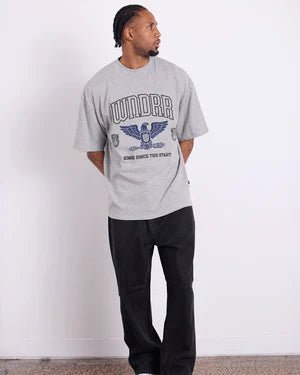 Riot Heavy Weight Tee - Grey Marle - Chillis & More NZ