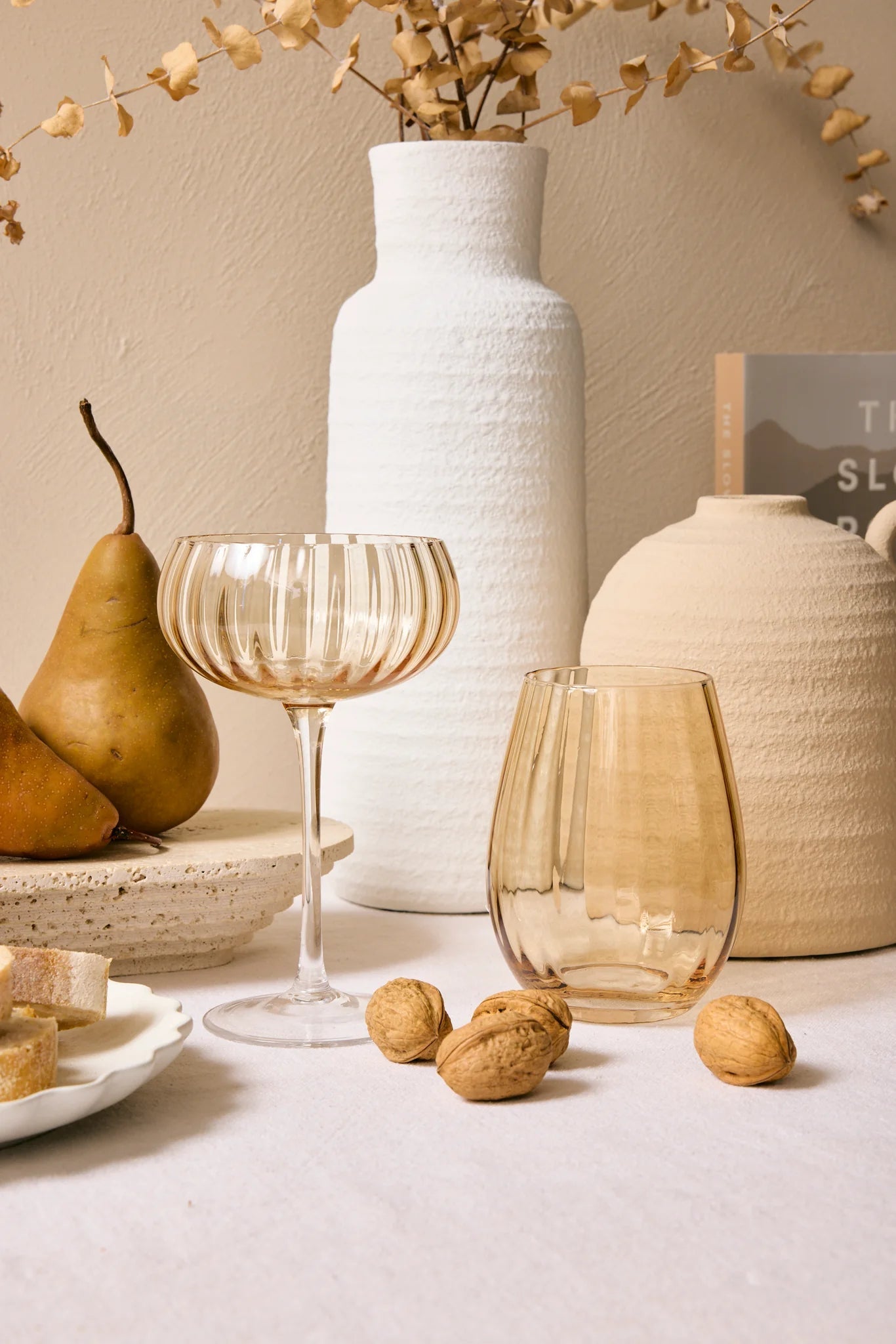 Ripple Light Amber Stemless Glass - Chillis & More NZ