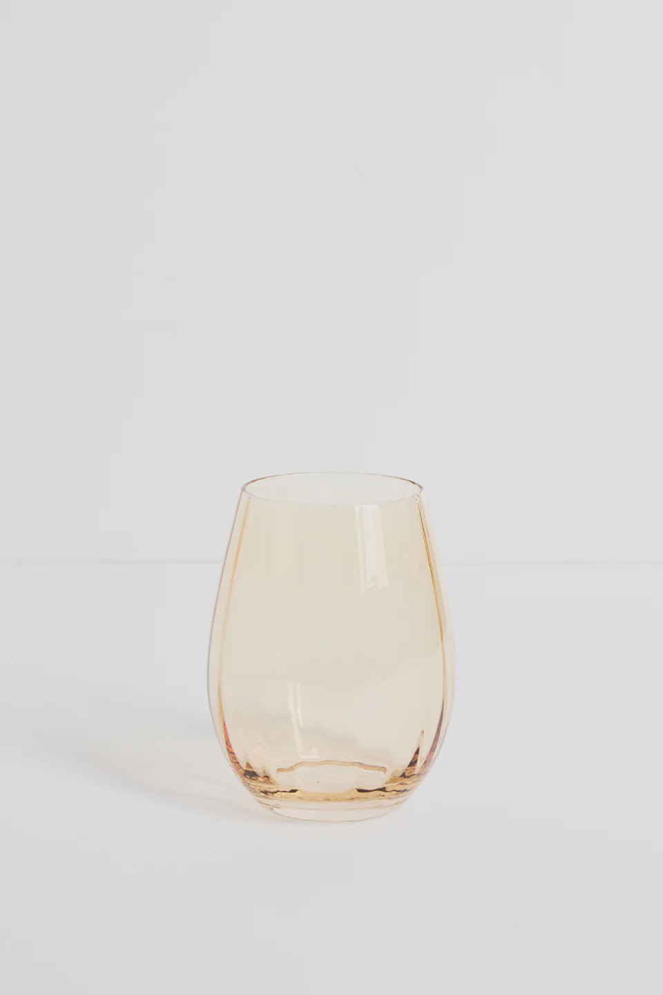 Ripple Light Amber Stemless Glass - Chillis & More NZ