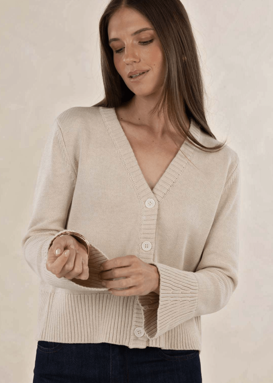 Rixie Cardigan - Stone - Chillis & More NZ
