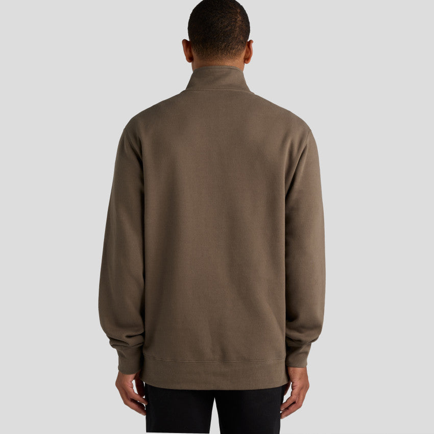 Stencil Half Zip Crew - Walnut