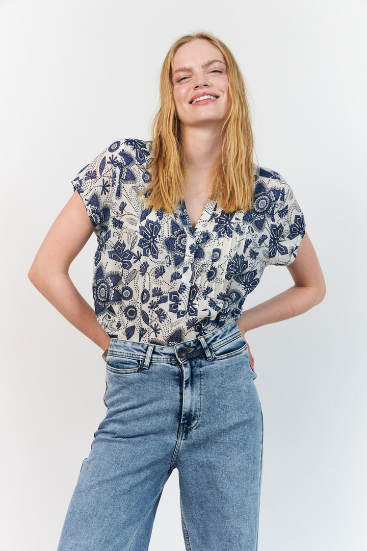 HeatherLL Top SS in Blue