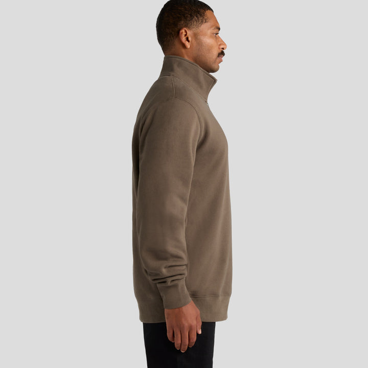Stencil Half Zip Crew - Walnut