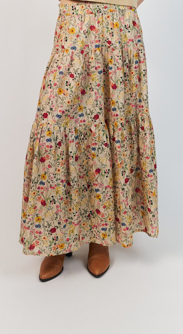 SunsetLL Maxi Skirt - Flower Print