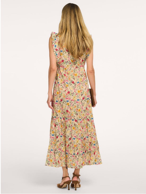 SamoLL Midi Dress SL - Flower Print
