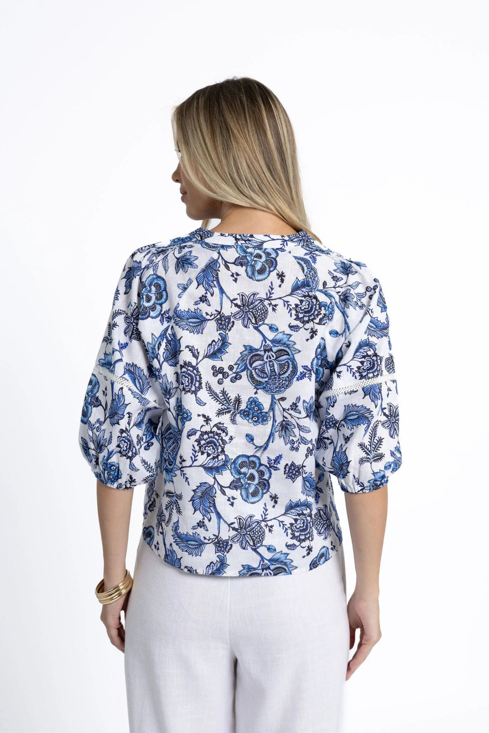 Rosa Blouse - Jardin Print - Chillis & More NZ