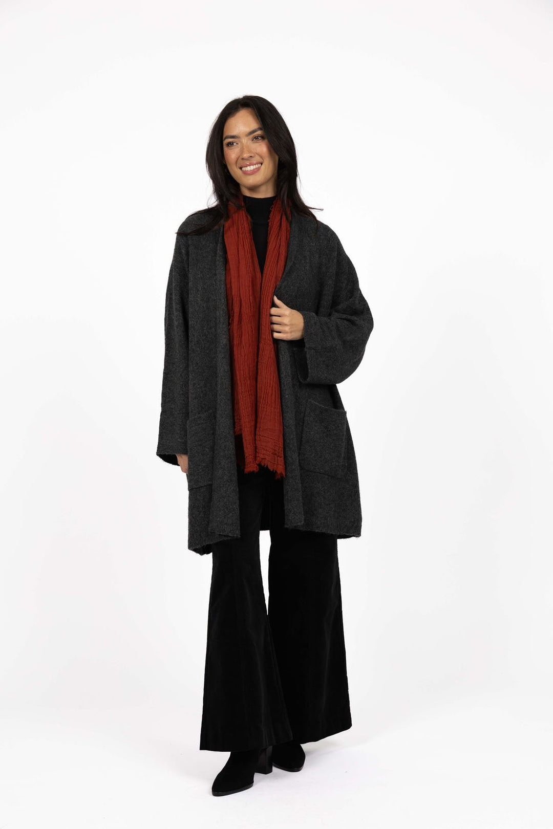 Rosha Cardi - Charcoal - Chillis & More NZ