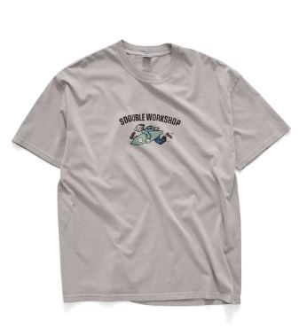 Running Man SS Tee - Pigment Rock Grey - Chillis & More NZ