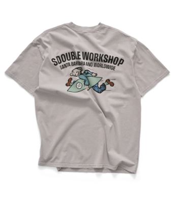 Running Man SS Tee - Pigment Rock Grey - Chillis & More NZ