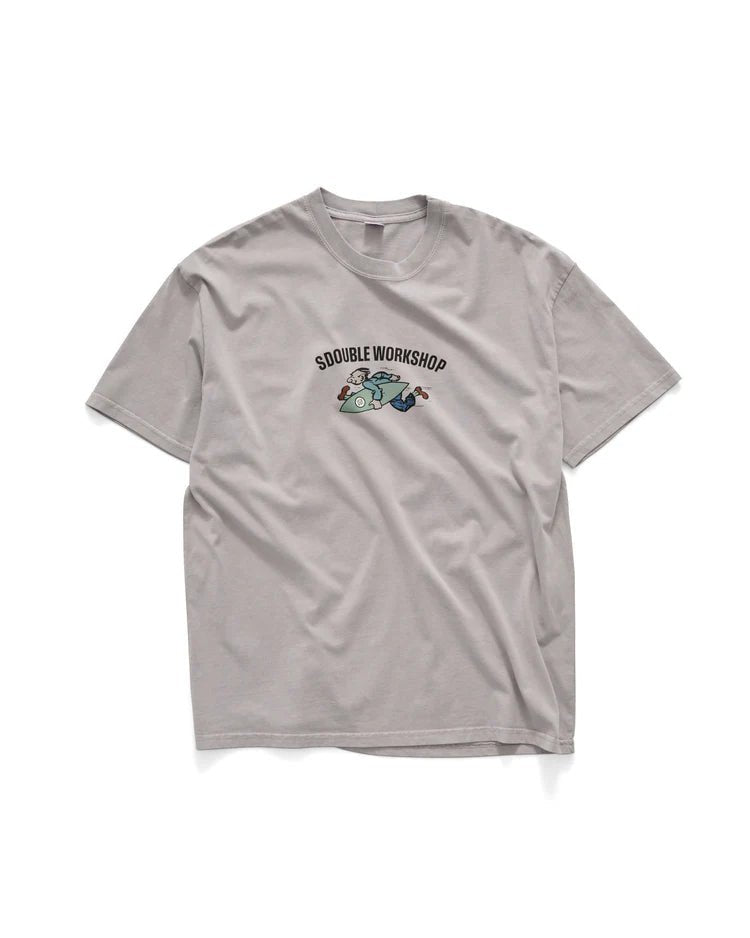 Running Man SS Tee - Pigment Rock Grey - Chillis & More NZ