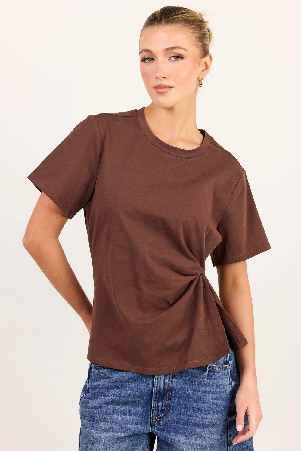 Rupture Chocolate Split Detail Tee - Chillis & More NZ