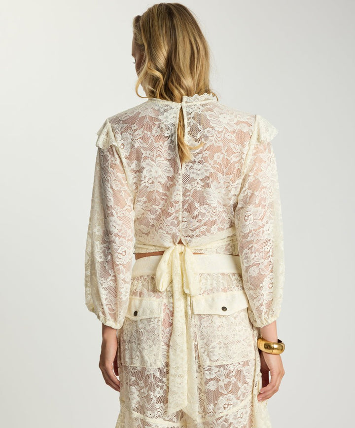 Savage Romance Lace Frill Top - Chillis & More NZ