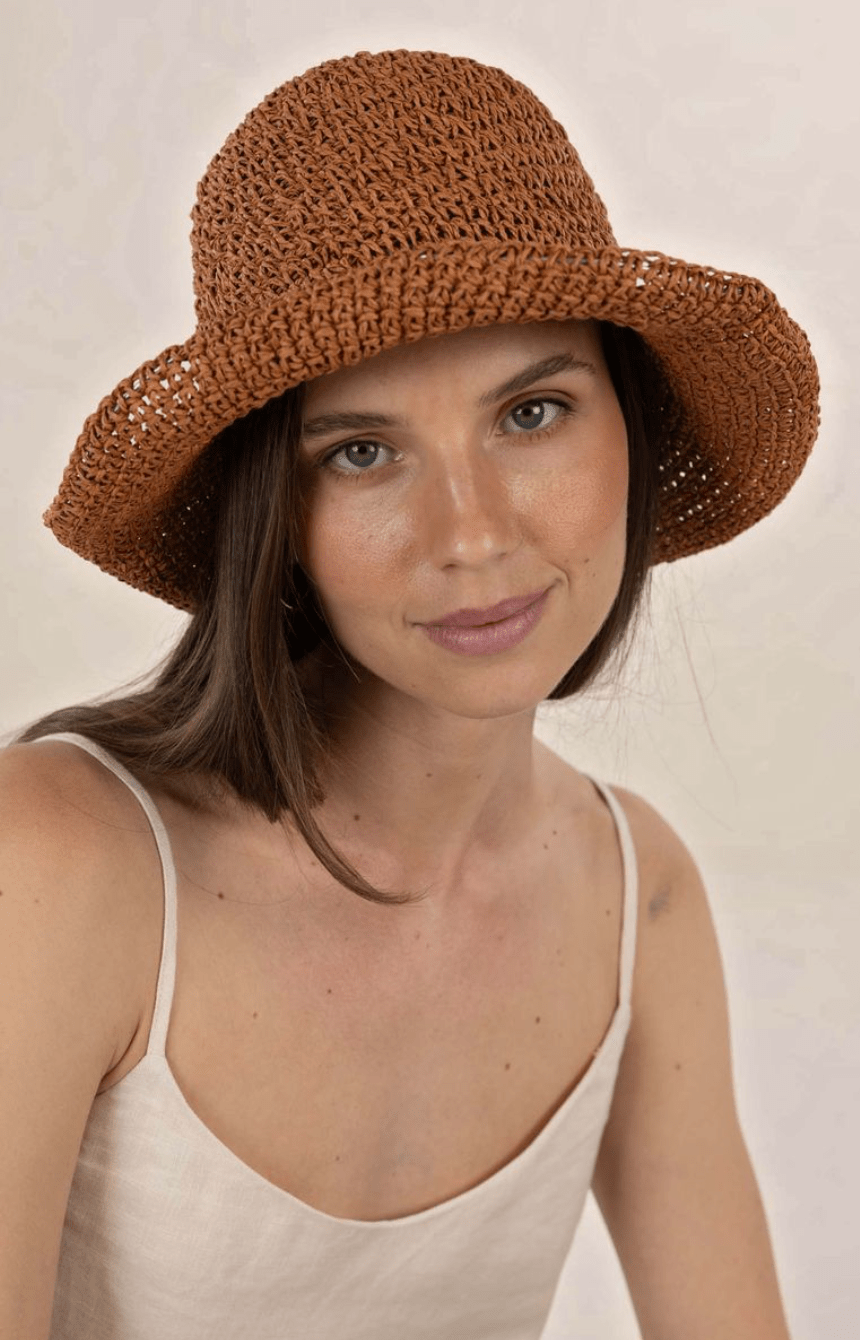 Seaside Bucket Hat - Rust - Chillis & More NZ