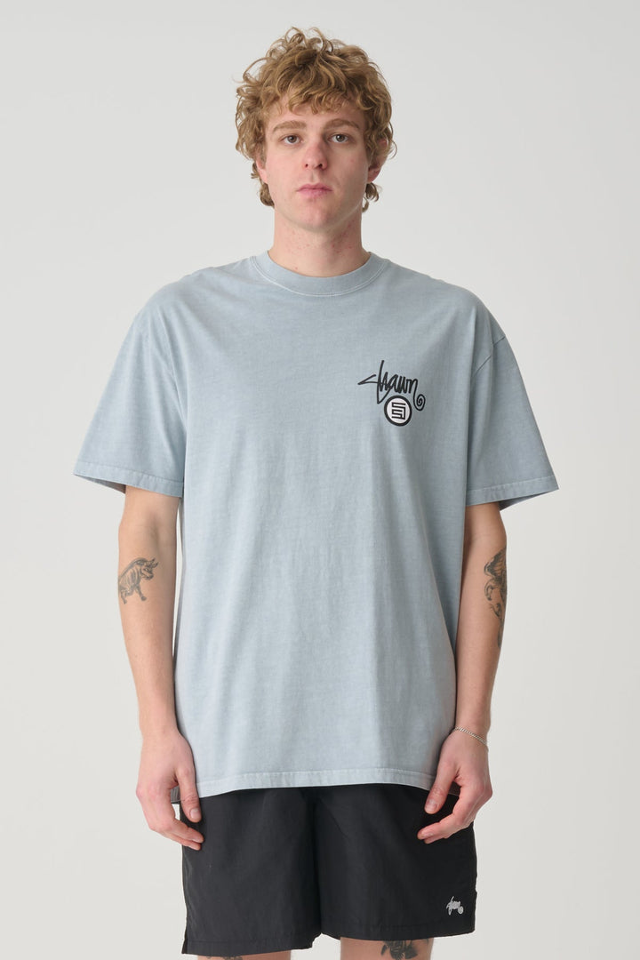 Shawn Dot Tee - Washed Steel - Chillis & More NZ