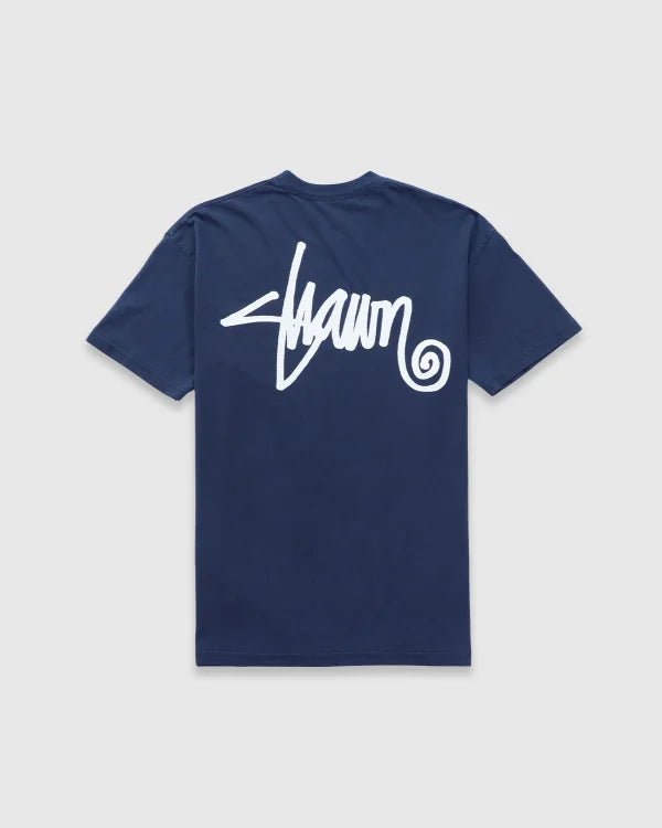 Shawn Script Tee - Washed Navy - Chillis & More NZ