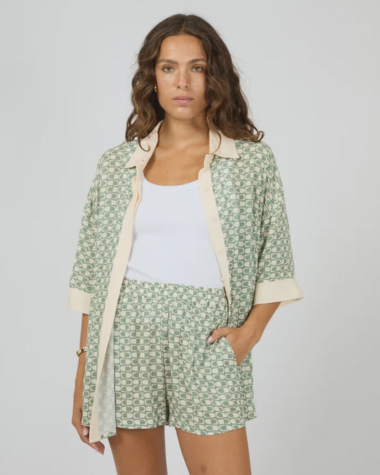 Bonnie Contrast Shirt - Print