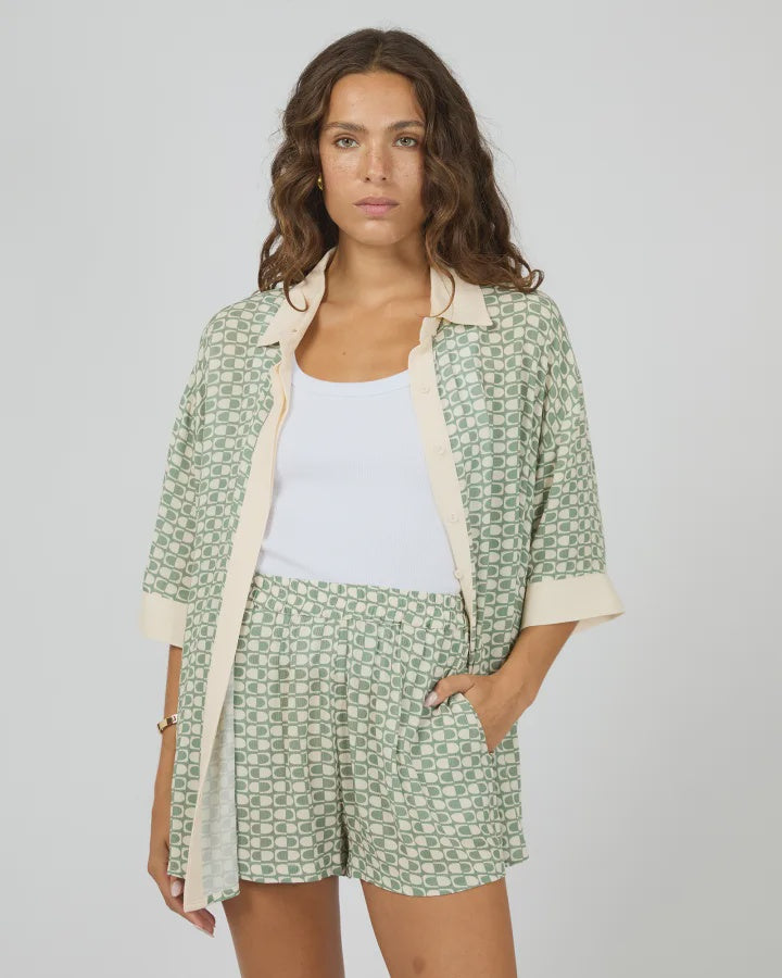 Bonnie Contrast Shirt - Print