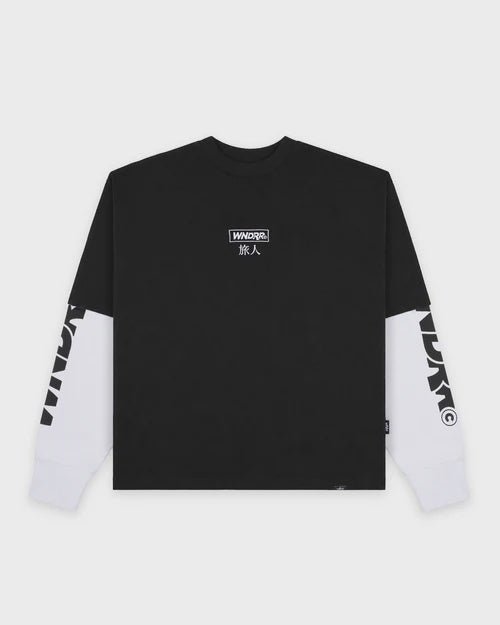 Shodo Layered L/S Tee - Black - Chillis & More NZ