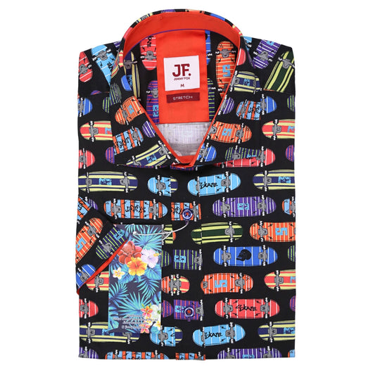 Short Sleeve Print Shirt - Multi JF2460 - Chillis & More NZ