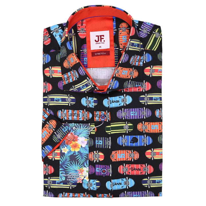 Short Sleeve Print Shirt - Multi JF2460 - Chillis & More NZ