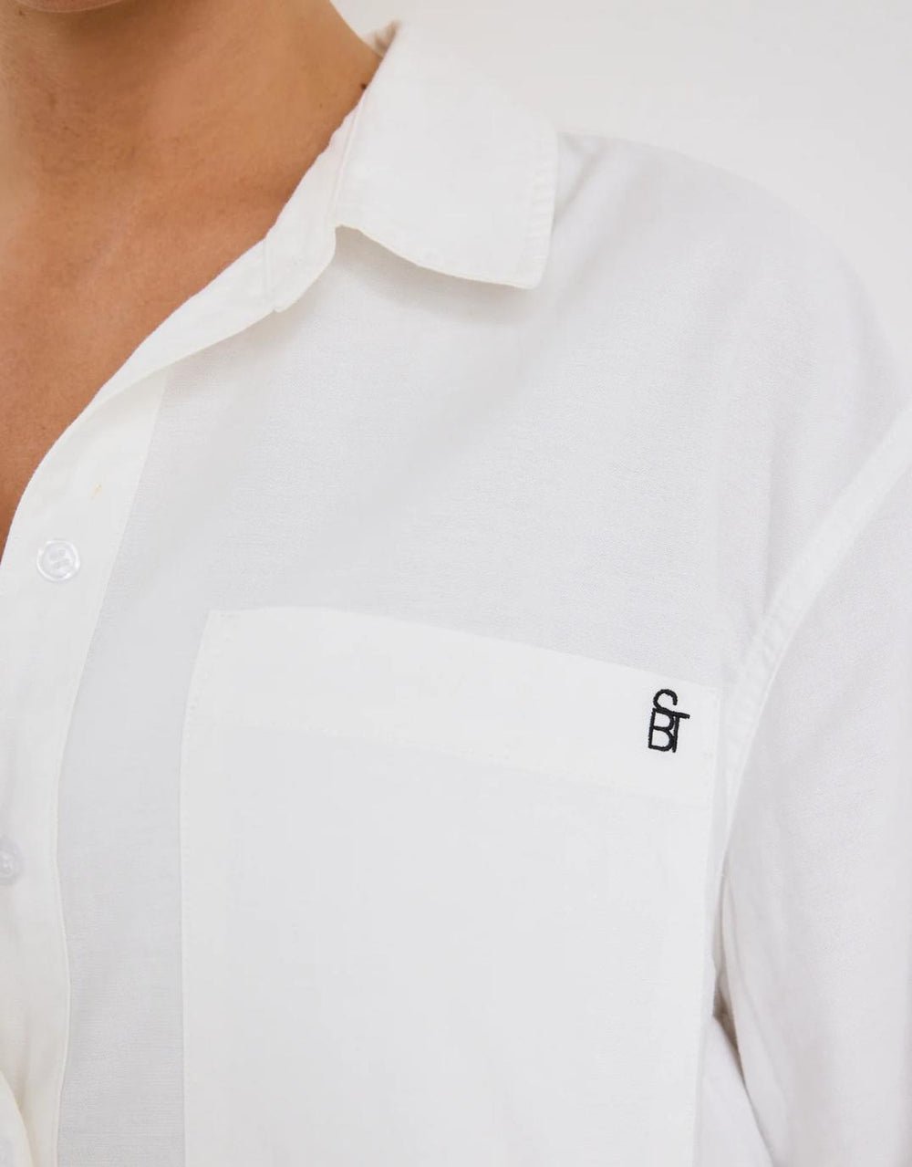 Signature Ivory Oxford Oversized Shirt - Chillis & More NZ