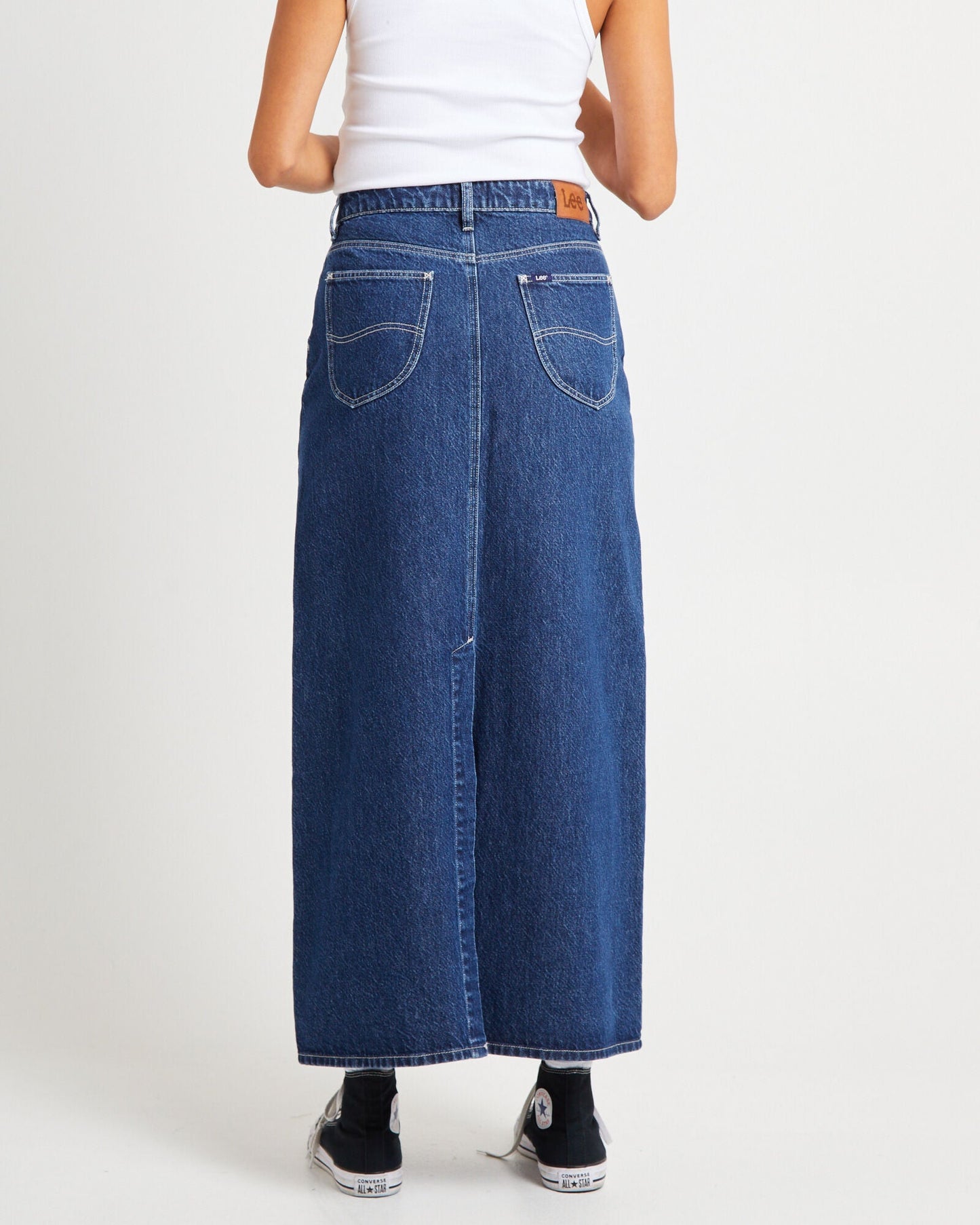 Signature Mid Maxi Skirt - Essential Rinse - Chillis & More NZ