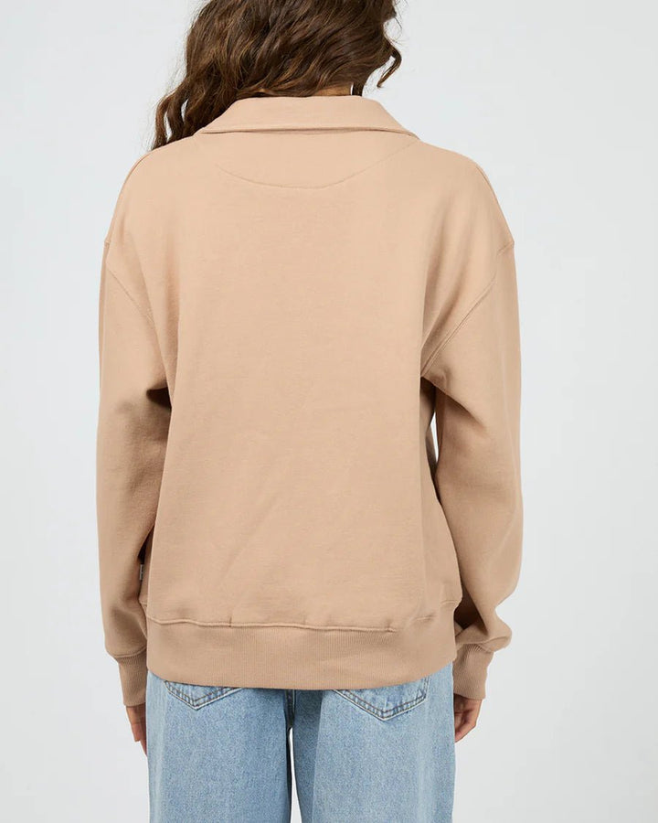 Silent Luxe 1/4 Zip Crew - Taupe - Chillis & More NZ