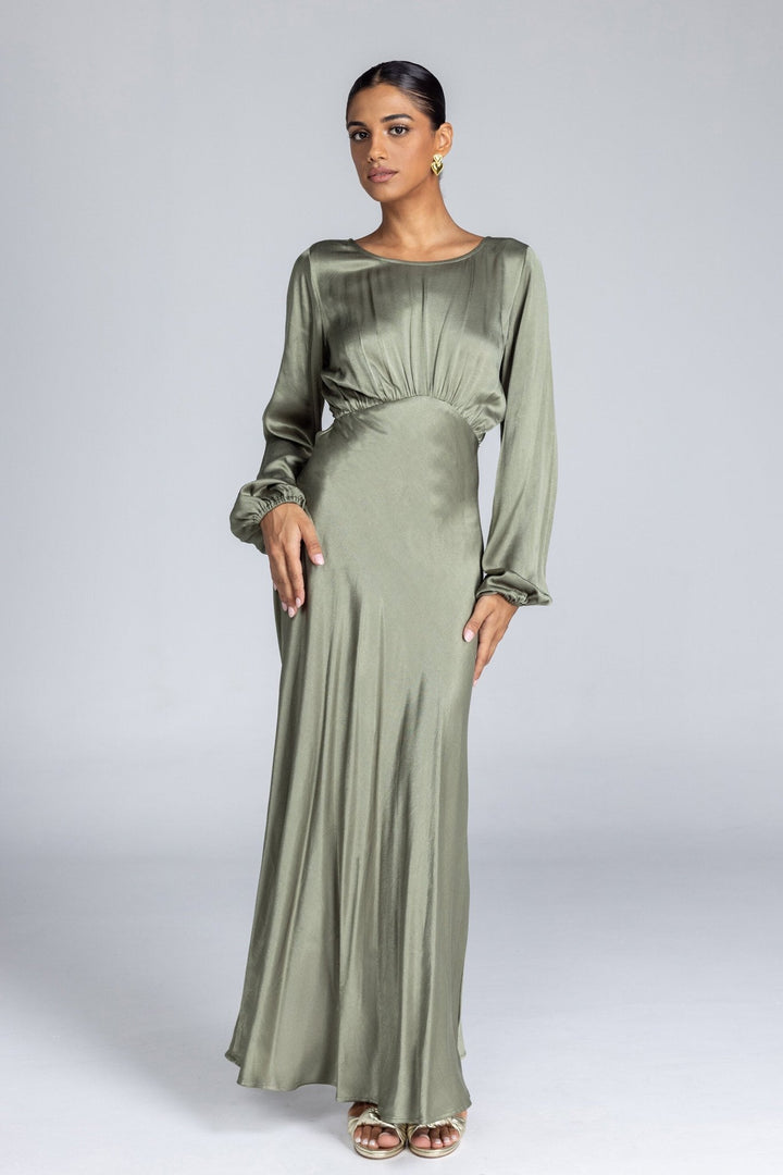 Silent Spark Dress - Martini Olive - Chillis & More NZ