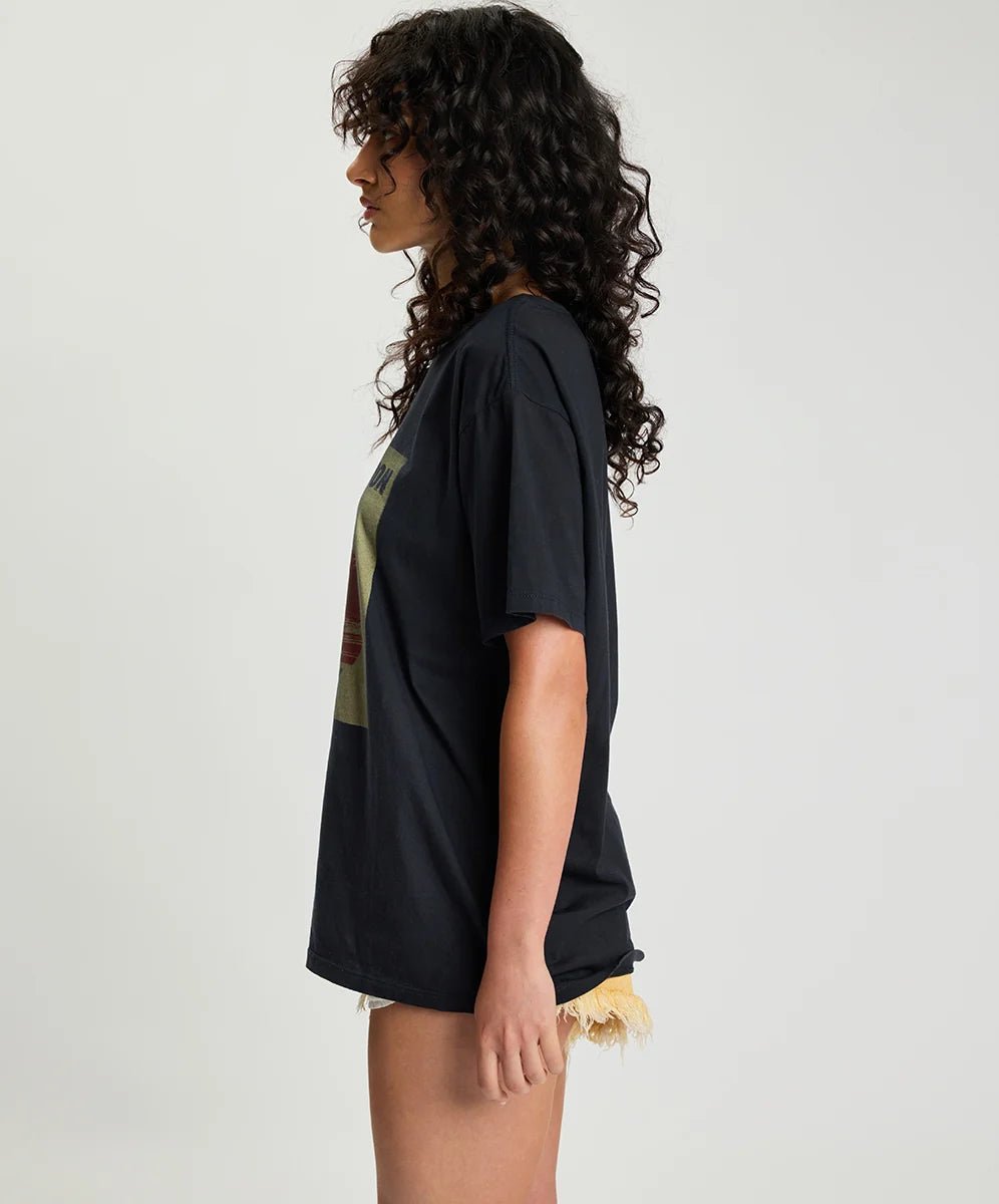 Skater Girl Boyfriend Tee - Black - Chillis & More NZ