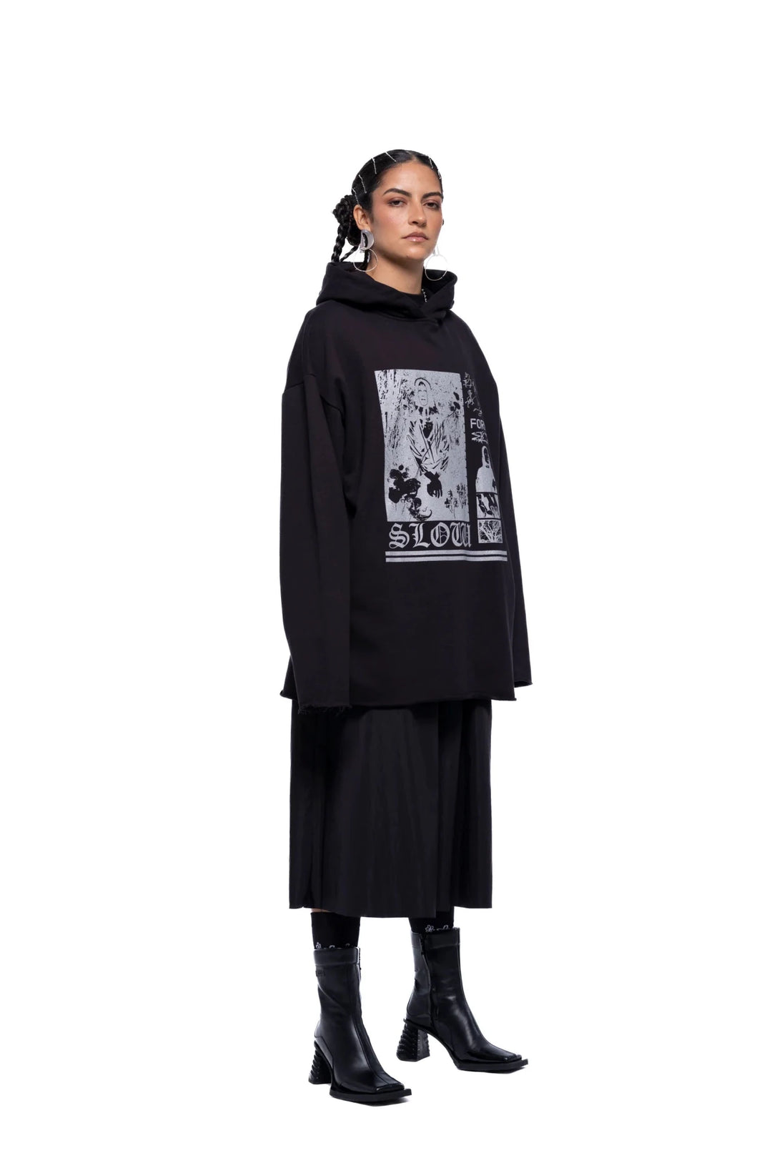 Slow Form Hoodie - Black - Chillis & More NZ