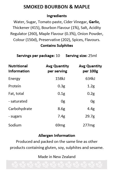 Smoked Bourbon & Maple BBQ Sauce - Chillis & More NZ