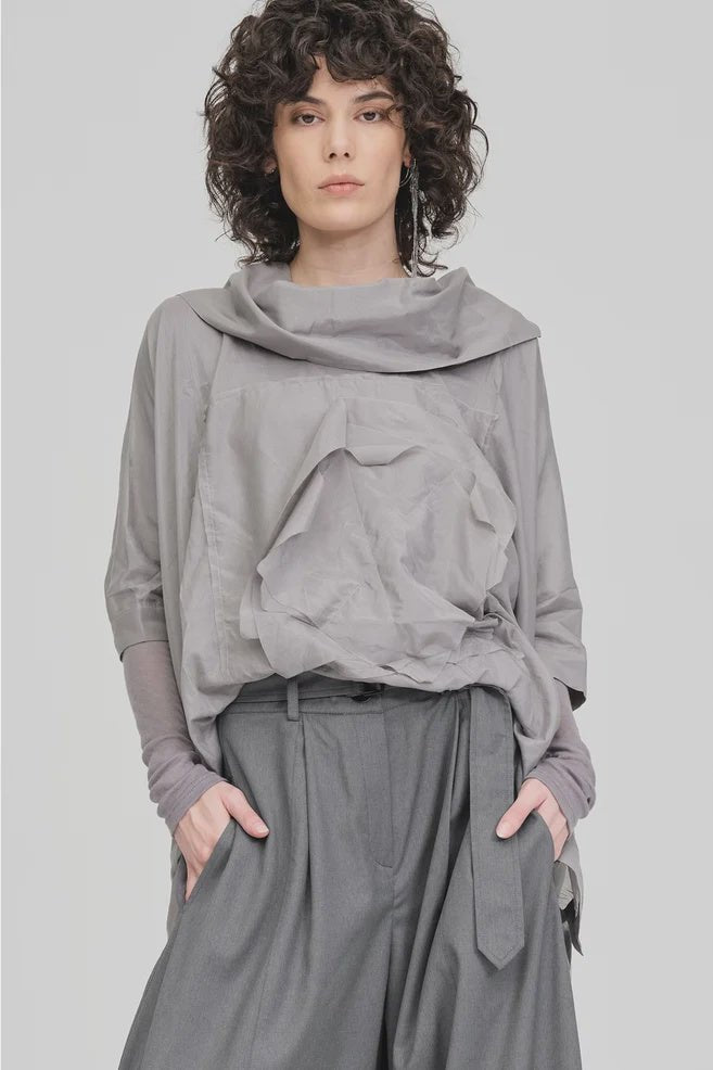 Squared Assembly Top - Pewter - Chillis & More NZ