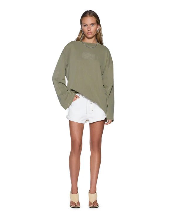 State Stencil Boyfriend LS Tee - Militant - Chillis & More NZ