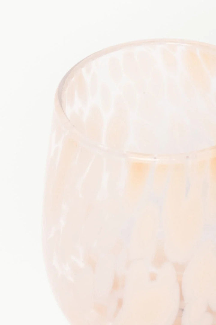 Stemless Natural Splatter Wine Glass - Chillis & More NZ