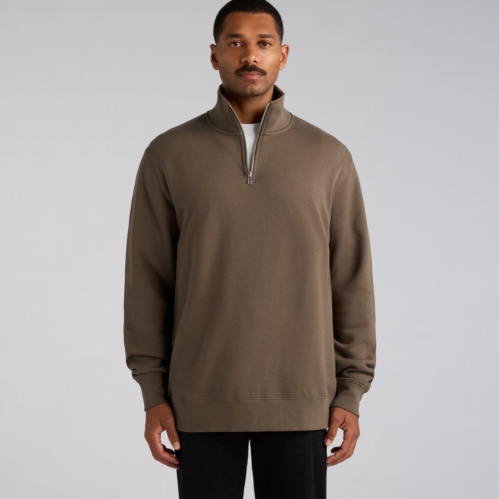 Stencil Half Zip Crew - Walnut - Chillis & More NZ