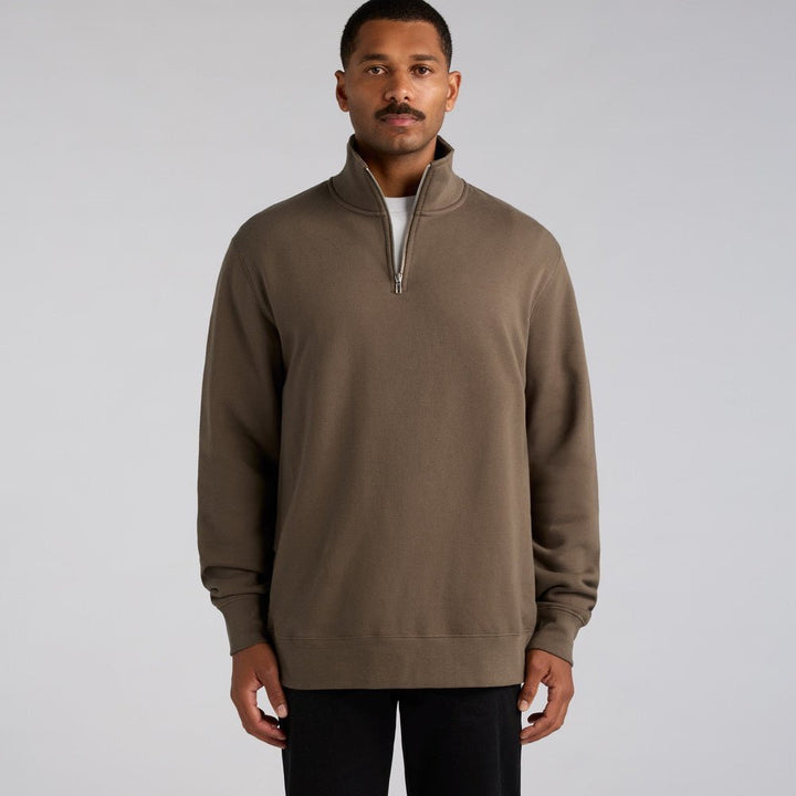 Stencil Half Zip Crew - Walnut - Chillis & More NZ