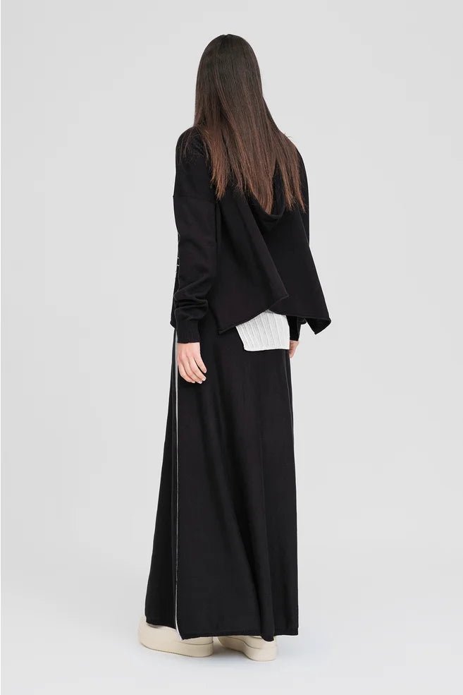 Stitched Article Sweater - Black/Ivory - Chillis & More NZ