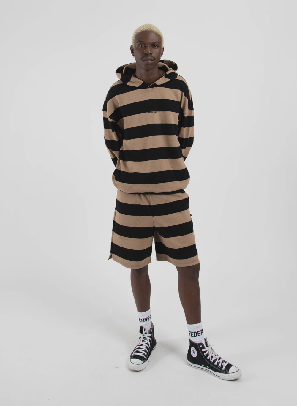 Stripe Game Hood Tiny - Black/Tan - Chillis & More NZ