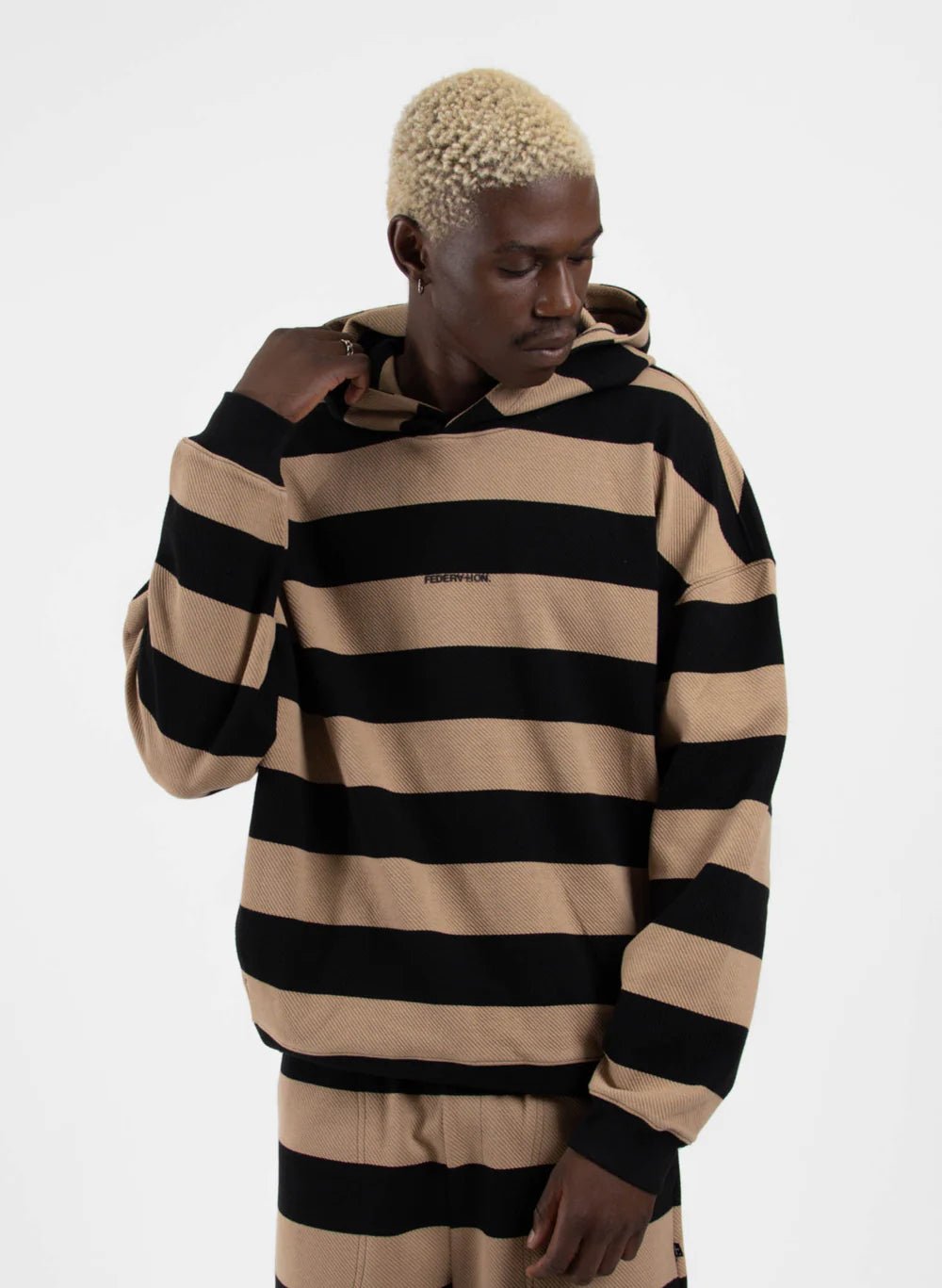 Stripe Game Hood Tiny - Black/Tan - Chillis & More NZ