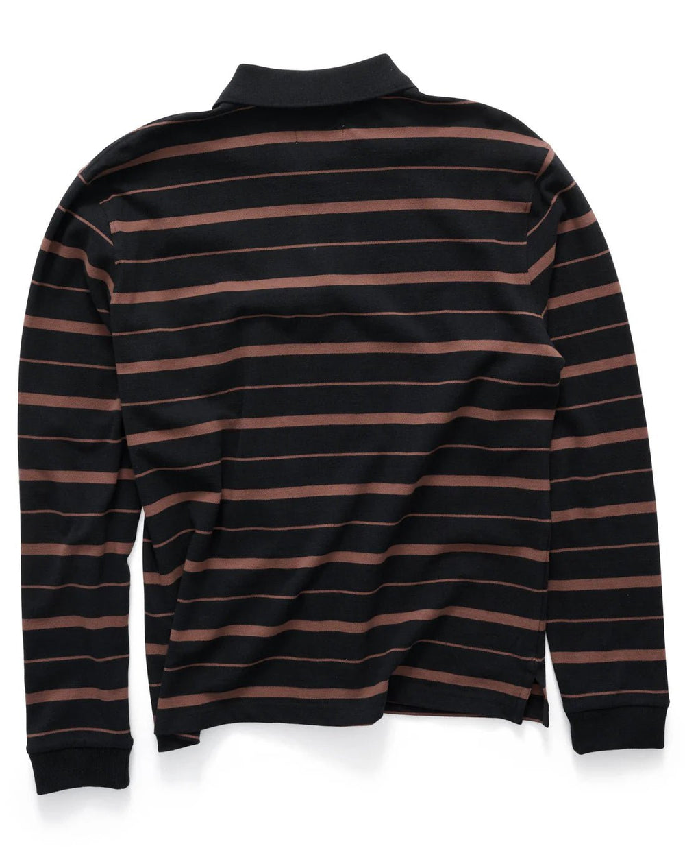 Stripe LS Polo - Brown/Black - Chillis & More NZ
