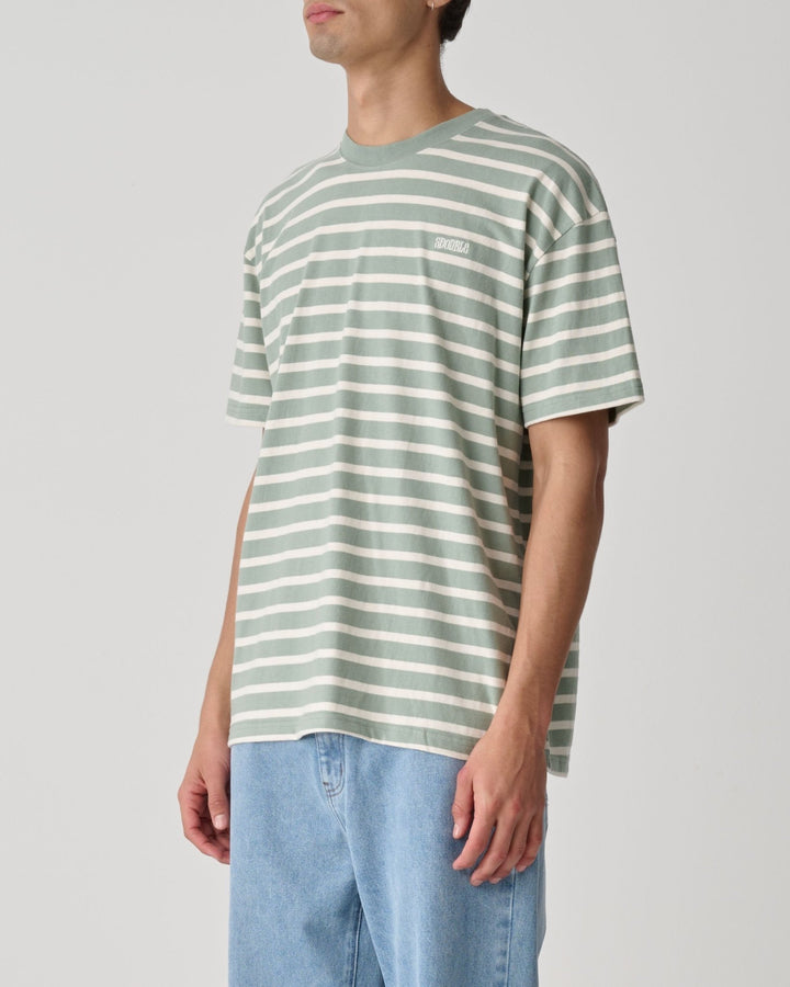 Stripe Tee - Green - Chillis & More NZ