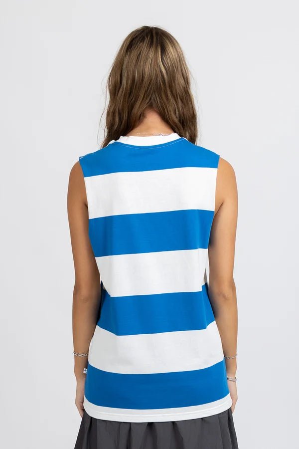 Striped Our Tank - Harbour/White - Chillis & More NZ