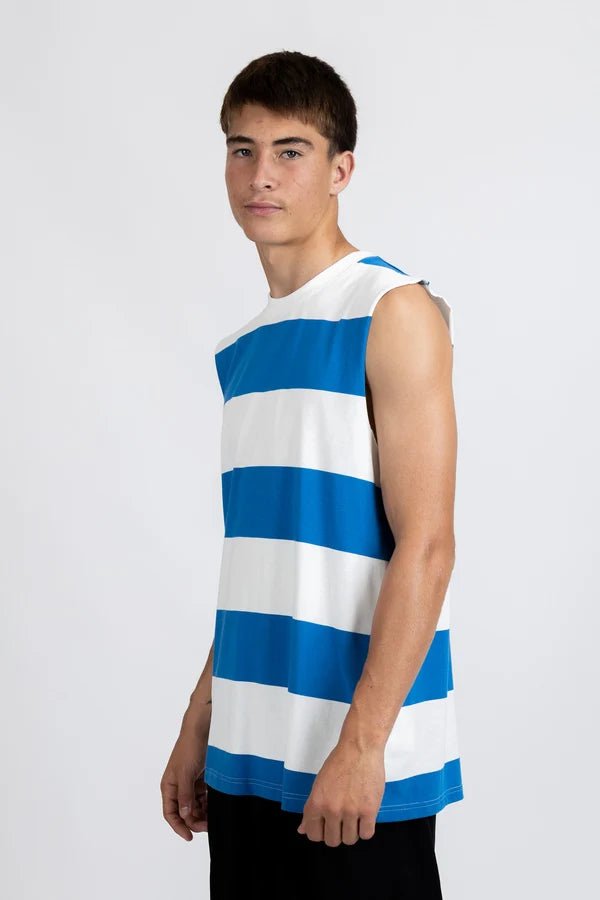Striped Our Tank - Harbour/White - Chillis & More NZ