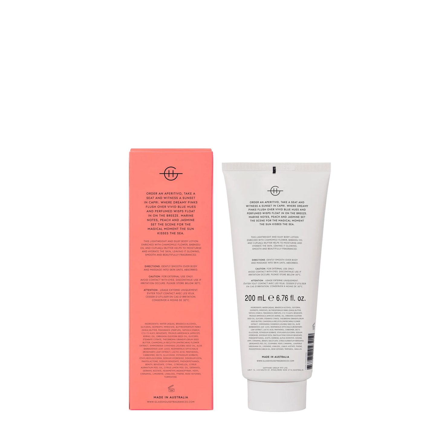 Sunsets in Capri Body Lotion 200ml - Chillis & More NZ