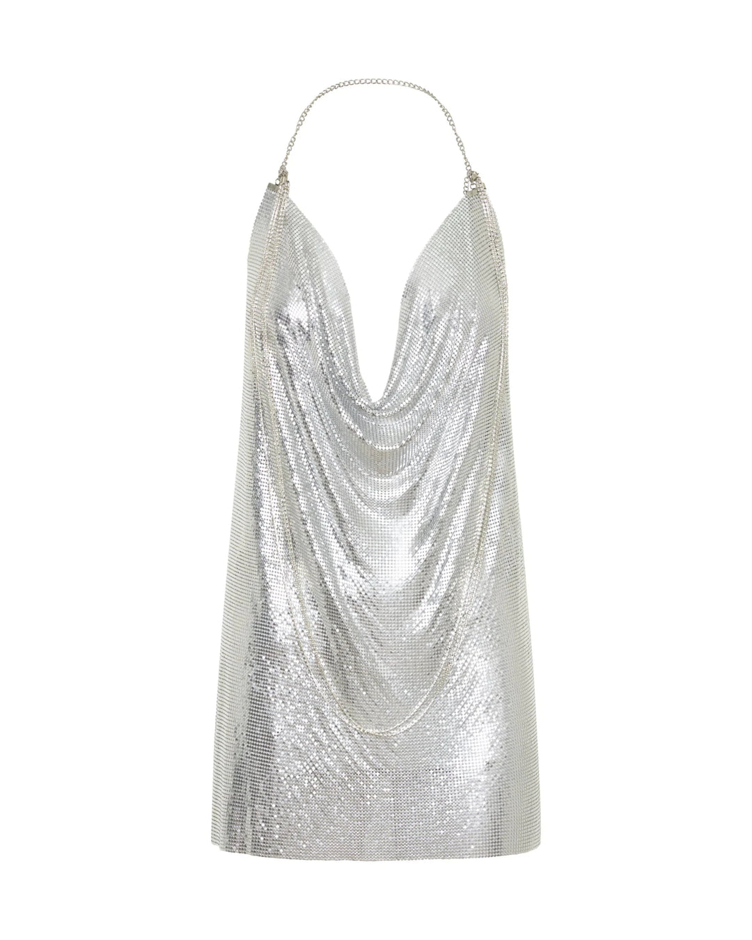 Supernova Glomesh Dress - Silver - Chillis & More NZ