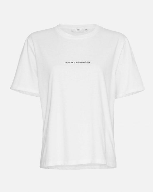 Terina Organic Small Logo Tee - White/Black - Chillis & More NZ