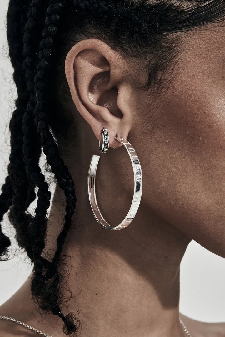Text Logo Hoop Earrings - Chillis & More NZ
