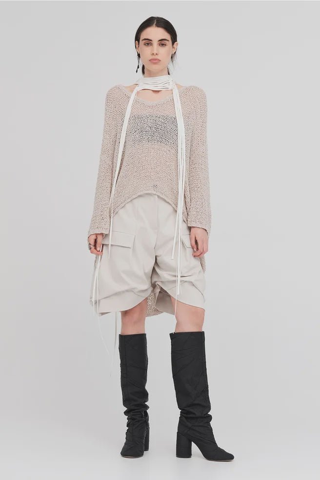 Textured Screen Sweater - Dune - Chillis & More NZ